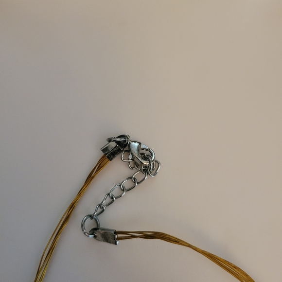 Copper, silver, brown bead necklace - Picture 3 of 3